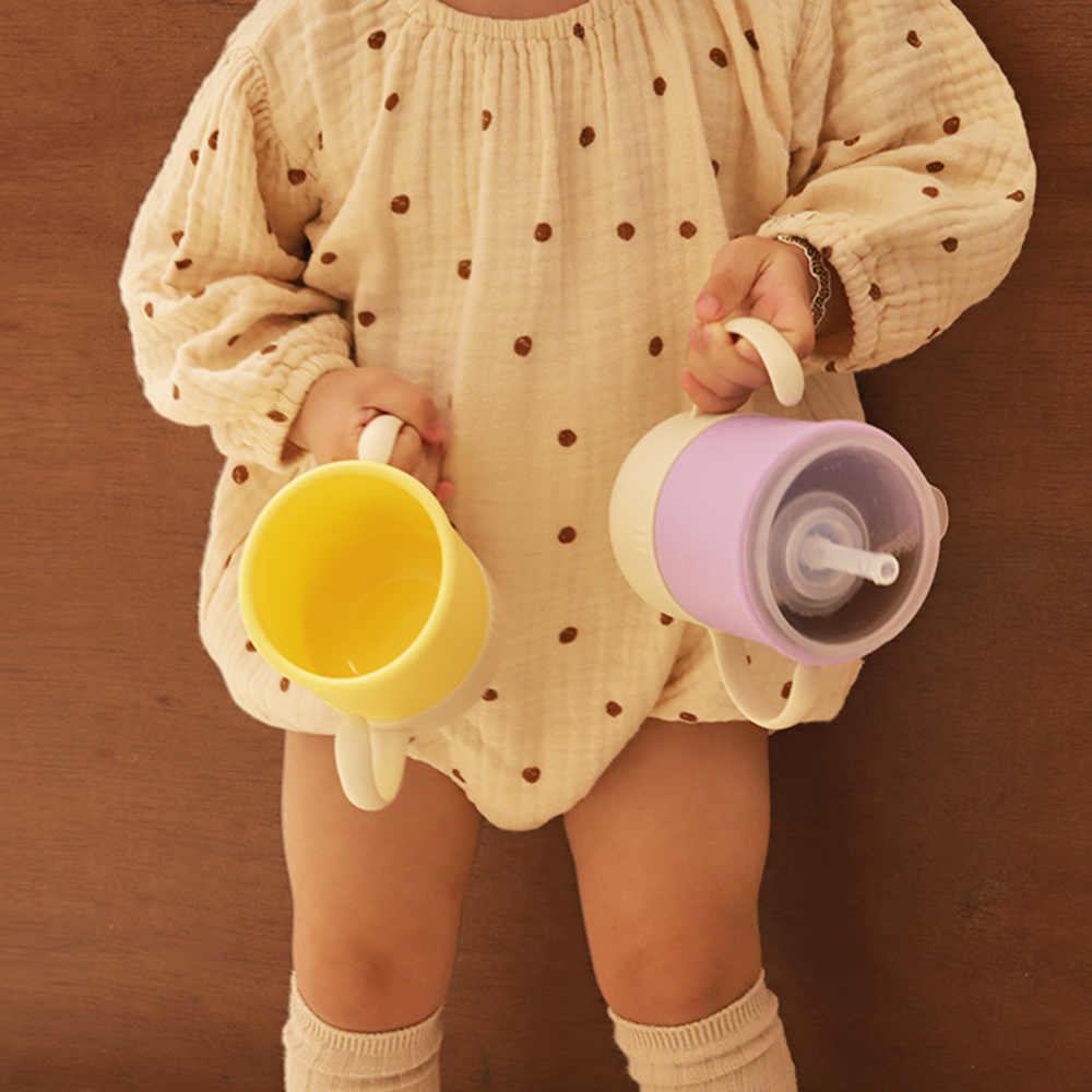 모니 실리콘 양손 머그컵 스파우트컵 어린이집 이유식기 유아식기 아기 멀티 빨대컵 250ml 흘림방지 역류방지 열탕소독